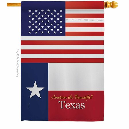 GUARDERIA 28 x 40 in. USA Texas American State Vertical House Flag with Double-Sided  Banner Garden Yard Gift GU4075011